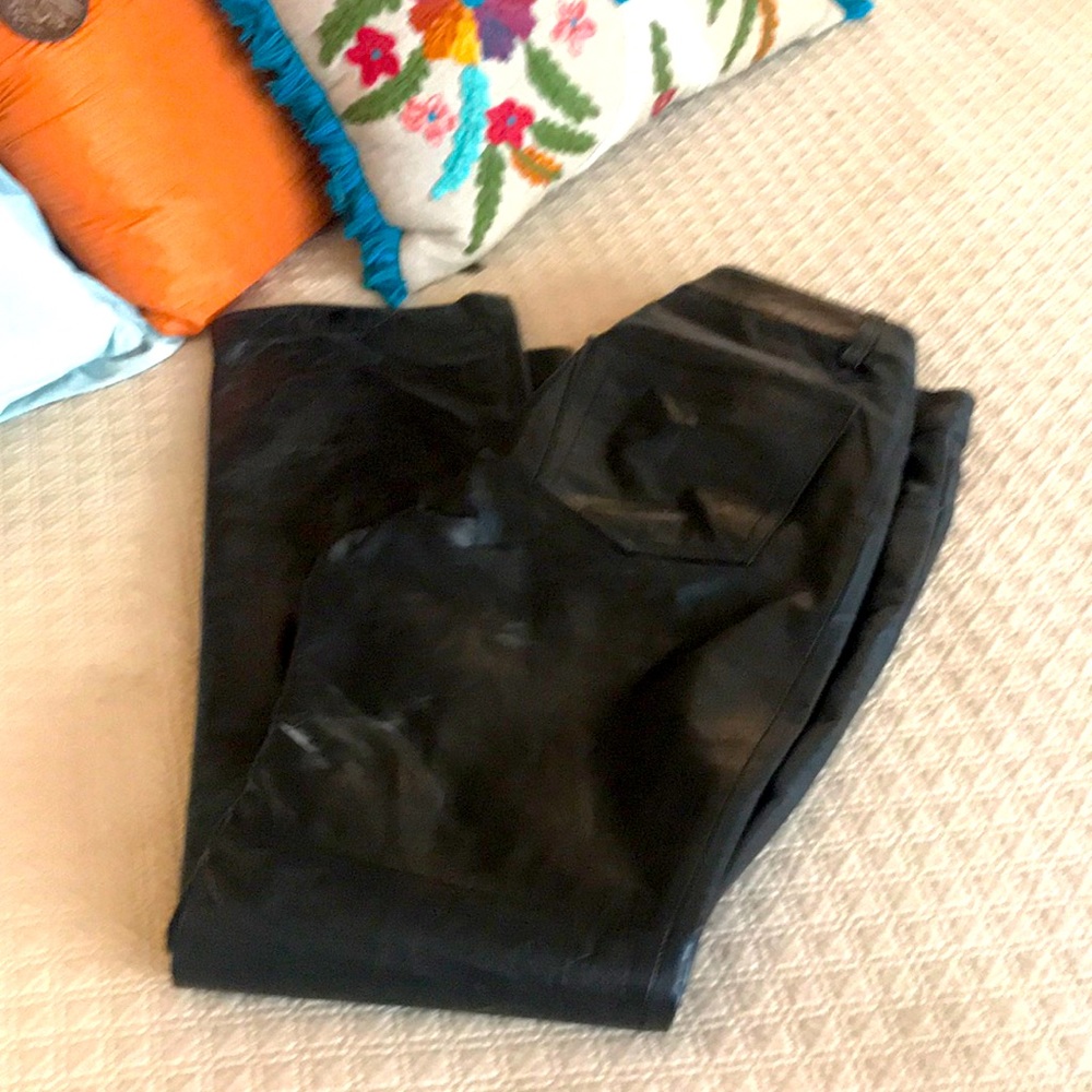 Black leather pants